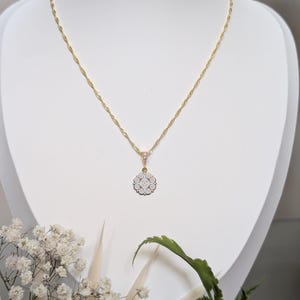 White Believe Necklace Hmong Inspired 18K Gold Plated