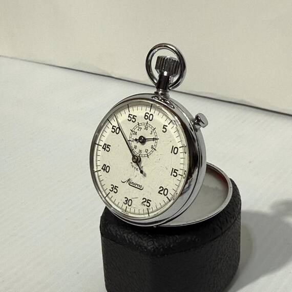 Vintage Minerva Swiss Stopwatch 7 Jewels Mechanical M… - Gem