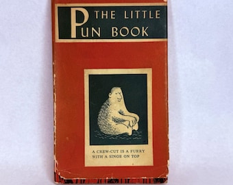 1960 The Little Pun Book w/ Dust Jacket Peter Pauper Press Vintage Humor Quirky