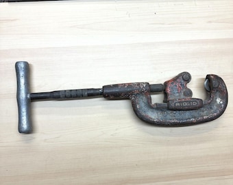Cortador de tubos RIDGID vintage de alta resistencia n.° 1-2, fabricado en EE. UU.