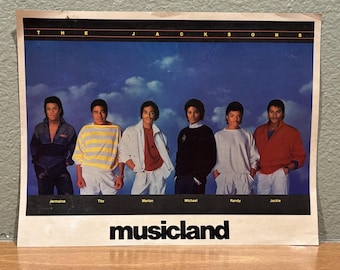 Vintage 1984 The Jacksons Musicland Ad, Michael Jackson Victory Era Paper Memorabilia, 80s Music Ephemera