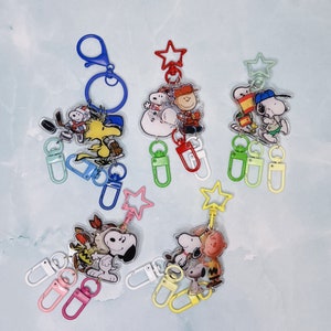 multi-key ring holder / double sided acrylic keychain