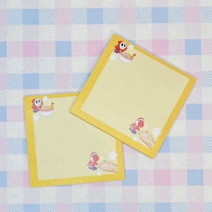 Kawaii post it note / memo pad / luma Mario / foodie