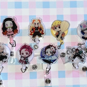 kawaii demon belt clip badge reel