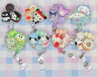 kawaii belt clip badge reel / cute kitty / kawaii dog