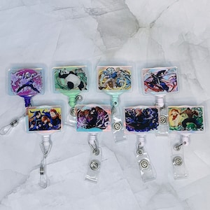 kawaii jujutsu Kaisen badge reel / belt clip reel / 4cm