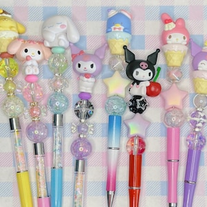 kawaii kralenpen / doe-het-zelfpen / kawaii kitty / kawaii devil girl / balpen