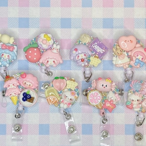 Clip para cinturón kawaii / Porta credencial con forma de cordero lindo / Porta credencial japonés kawaii