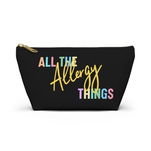All the Allergy Things Zipper Pouch | Medical Supply Bag | Bag for Epipen and Allergy Medication | Allergy Meds Bag for Kids and Adults