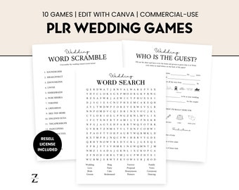 PLR Wedding Games, PLR Party Games, PLR Product, Digital Product, Resell Rights, Done For You Product