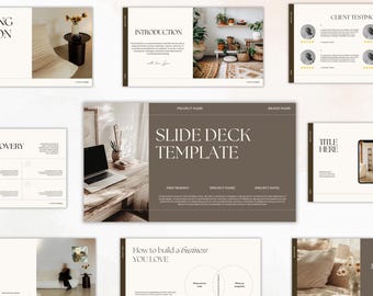 Luxe Slide Deck Template: 175+ Presentation Slides, Resell Rights (Canva PDF)