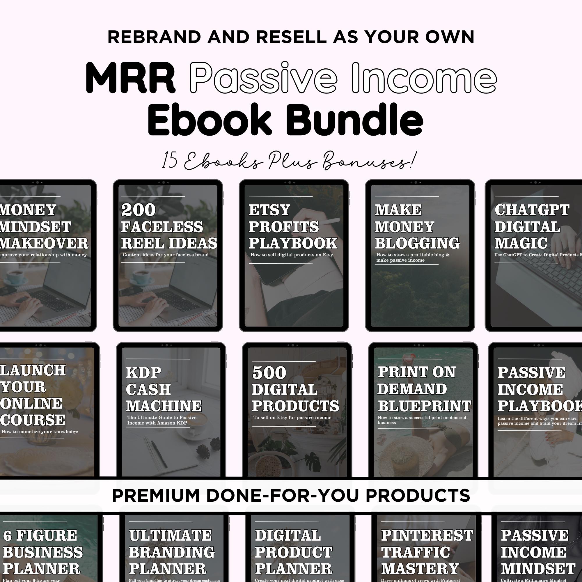 MRR Passive Income Ebook Bundle, Master Resell Right Digital Product ...