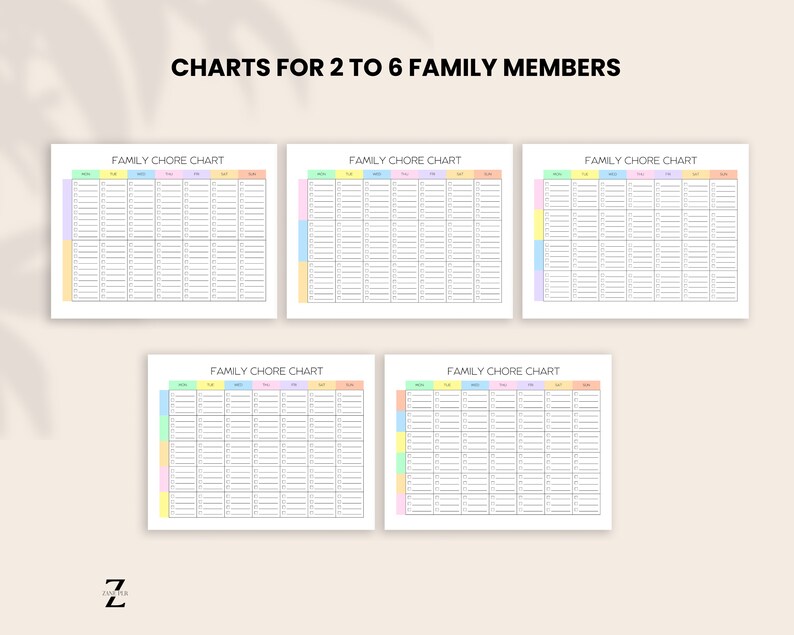 PLR Chore Charts, Done for You Digital Product, PLR Planner, White ...