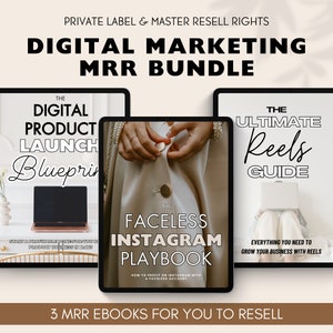 Master Resell Rights (MRR) Ebook Bundle, Digital Marketing Guide to Resell, PLR Ebook, Done For You Digital Products, Private Label Rights