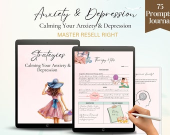 Diario dell'ansia e della depressione, Sollievo dall'ansia, Diario della salute mentale, Monitoraggio dello stress, Diario della terapia, Diario del benessere, Pianificatore di Mindfulness SelfCare
