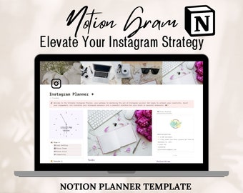 Notion Instagram Planner Template: Social Media Content, Marketing (PDF)