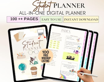 Student Digital Planner 2024-2025: College Study Organizer (GoodNotes, Notability) (Digital Download)
