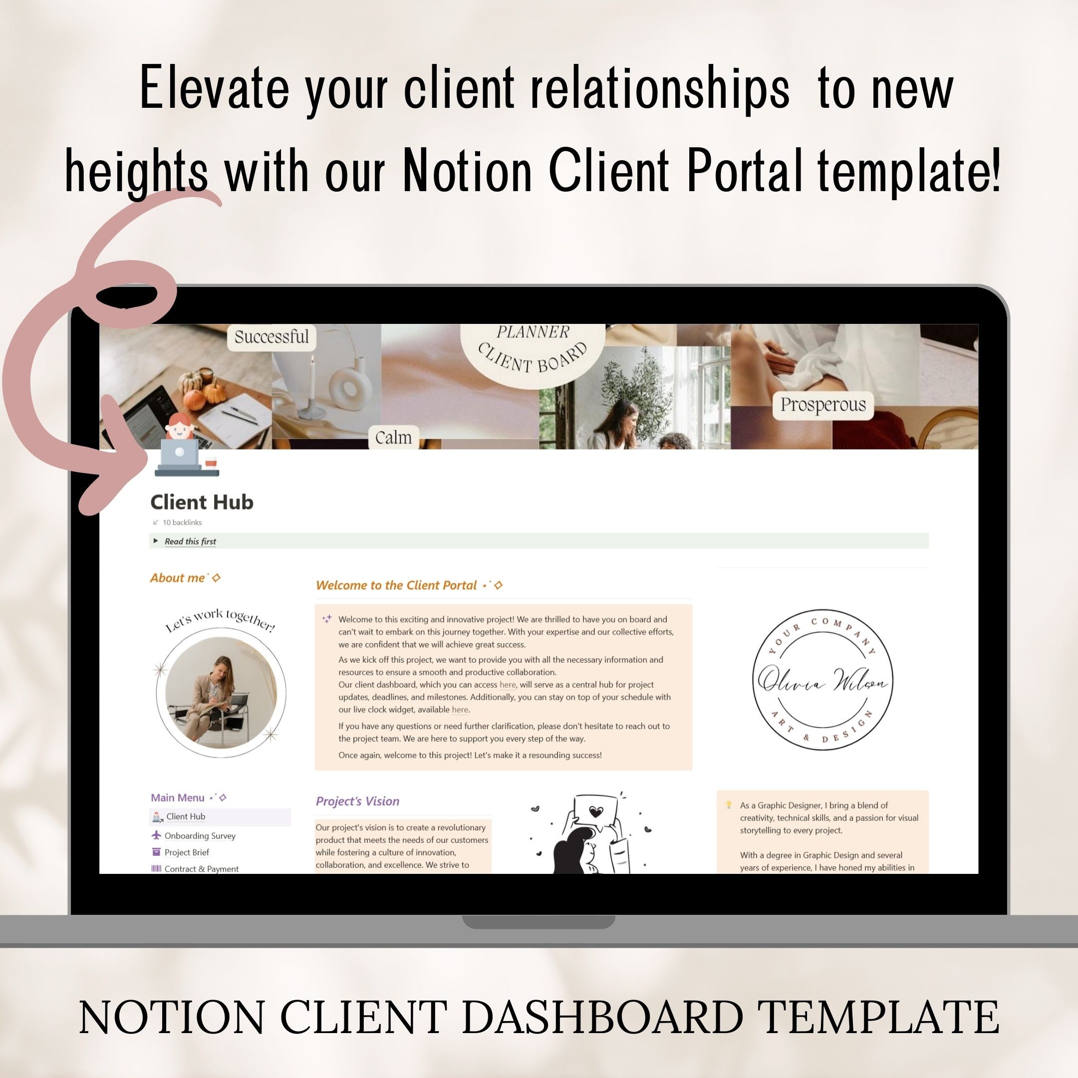 Notion Client Portal Template: Business Onboarding System - Etsy