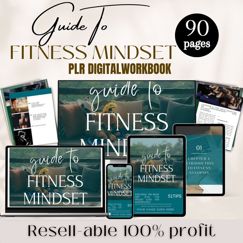 Fitness Mindset Coaching Program: DFY Ebook + Journal (Canva Template) image 1