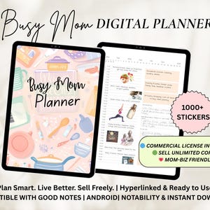 Digitale planner voor drukke moeders voor Goodnotes | Maaltijdbudget- en zelfzorgplanner | iPad Android Notability pdf Direct downloaden