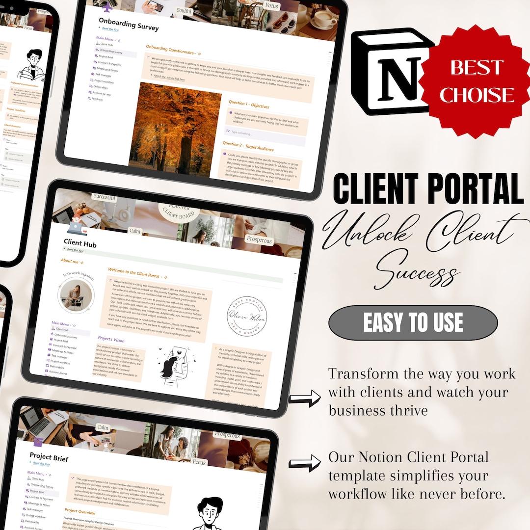 Notion Client Portal Template: Business Onboarding System - Etsy