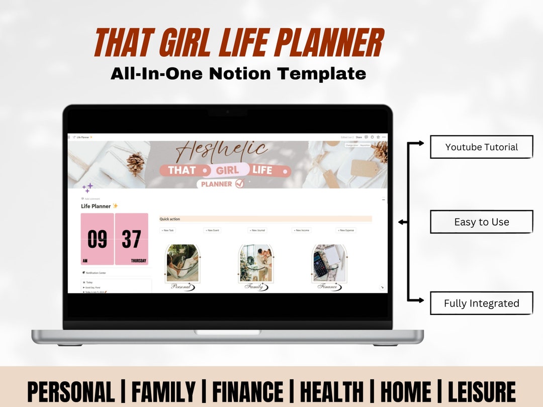 That Girl Life Planner Notiontemplate, Notion Template ADHD Planner ...