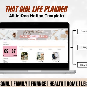 That Girl Life Planner NotionTemplate, Notion Template ADHD Planner Notion Dashboard ADHD Digital Planner Adult ADHD Notion Templates