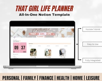 That Girl Life Planner: All-In-One Notion Template
