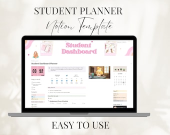 Notion Student Dashboard: All-in-One Life Planner Template