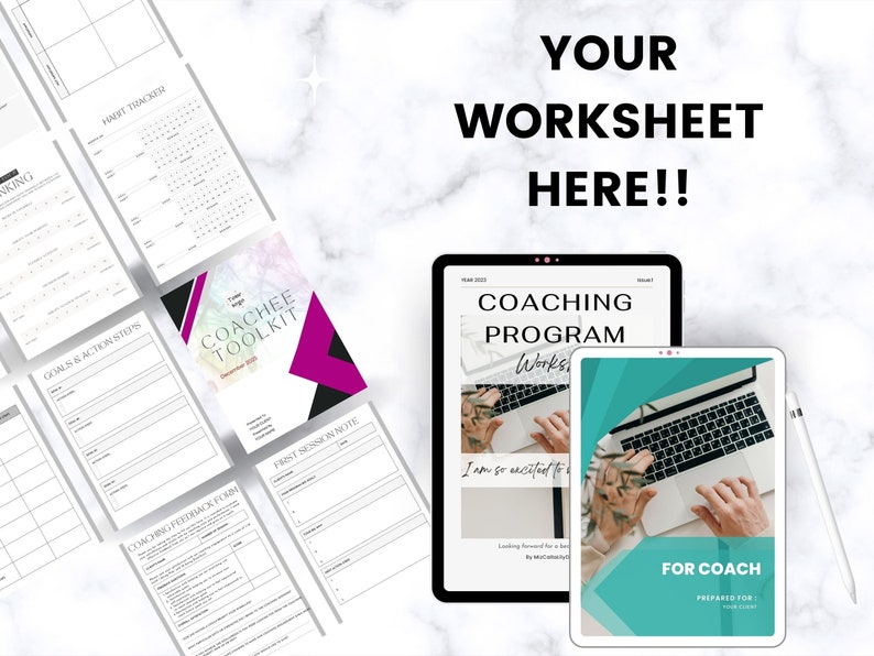 Coaching Program Worksheet: 21-page Canva Templates - Etsy