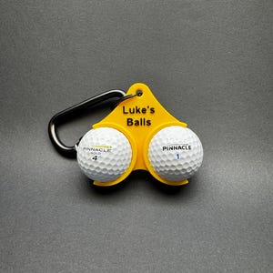 Porte-balle de golf personnalisé imprimé en 3D – Nom personnalisé gravé | Cadeau de golf amusant