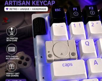 Vintage Console Artisan Keycap for Cherry MX Mechanical Keyboard – Retro Gamer Gift – Custom Keyboard Accessory