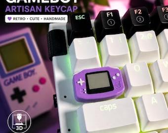 Retro Handheld Gaming Artisan Keycap for Cherry MX Keyboard – Gameboy Inspired Gamer Desk Setup Gift