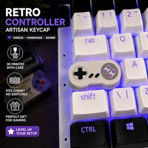 Mini Retro Controller Keycap for Cherry MX Mechanical Keyboard – Gamer Gift – Cute Gaming Desk Accessory