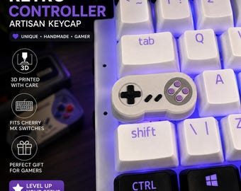 Mini Retro Controller Keycap for Cherry MX Mechanical Keyboard – Gamer Gift – Cute Gaming Desk Accessory