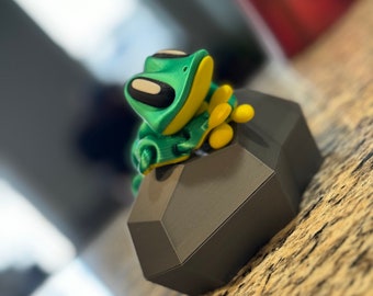 Blob Gecko Magnetische Voeten Multi-Color Gedrukt Flexi Speelgoed