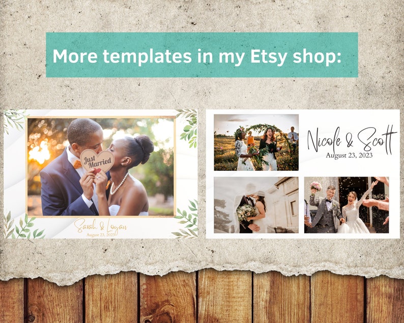 Minimalist Wedding Photobooth Template Photobooth Template 4x6 Minimalist Wedding Photobooth Template Photobooth Template 4x6