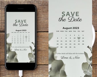 Digital | Save the Date | Save the Date to send by Smartphone | To send by Whatsapp | Wedding | Wedding Invitation | Personalized Invite