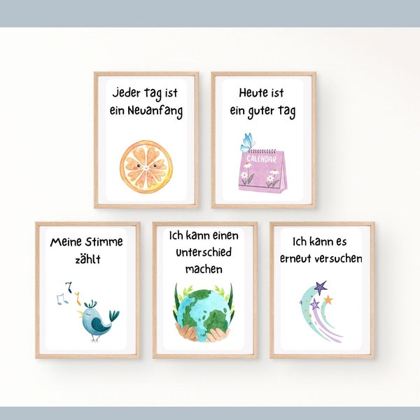 50 Kinder Positive Affirmation Karten, Affirmationskarten für Kinder zum Üben von Meditation, tägliches Affirmationsset