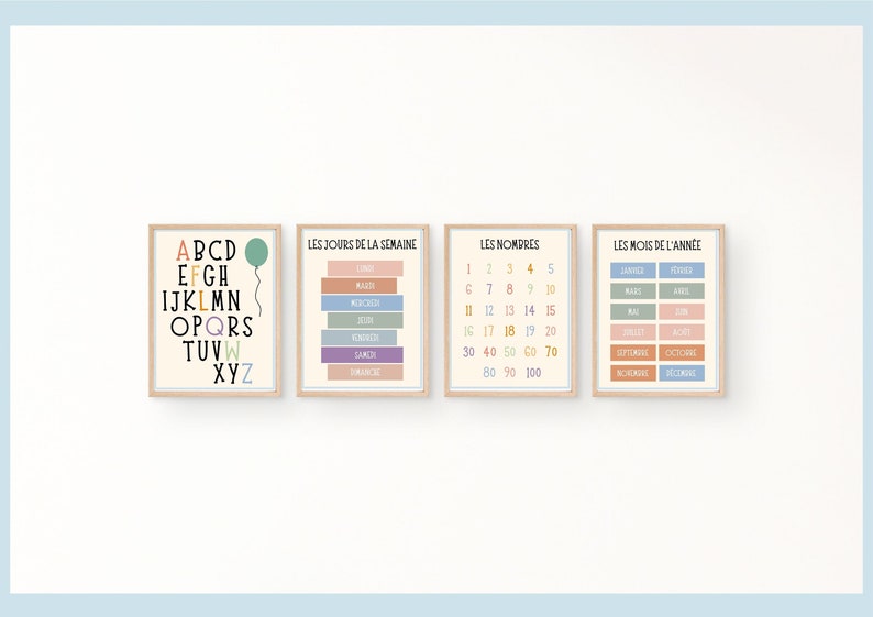 Tableau Mural Chiffres 1 à 100 Pour Enfants - Affiche éducative Préscolaire - Apprentissage Cognitif Et Ludique