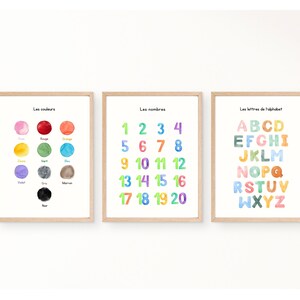 Set de 21 affiches éducatives en français, posters pédagogiques à
