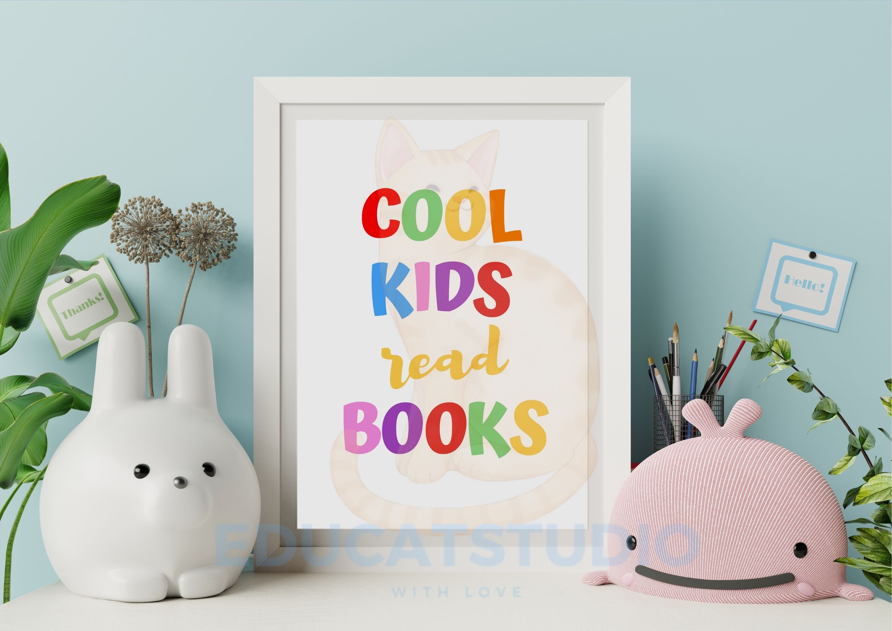 COOL Kids Read Books, Read Quote Sign, Book Lover Gift, Kids Wall Decor, Playroom Reading Book, Classroom Printable,school Decor,read Corner - UK