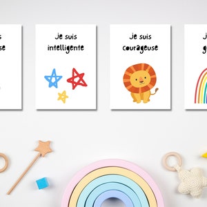 46 Cartes d'affirmation, Petite enfance, Affirmation positive, Apprentissage, estime de soi