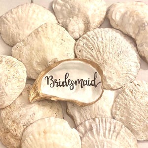 Cartes de visite personnalisées en forme de coquille d'huître - marque-places côtiers pour mariages, événements ou dîners