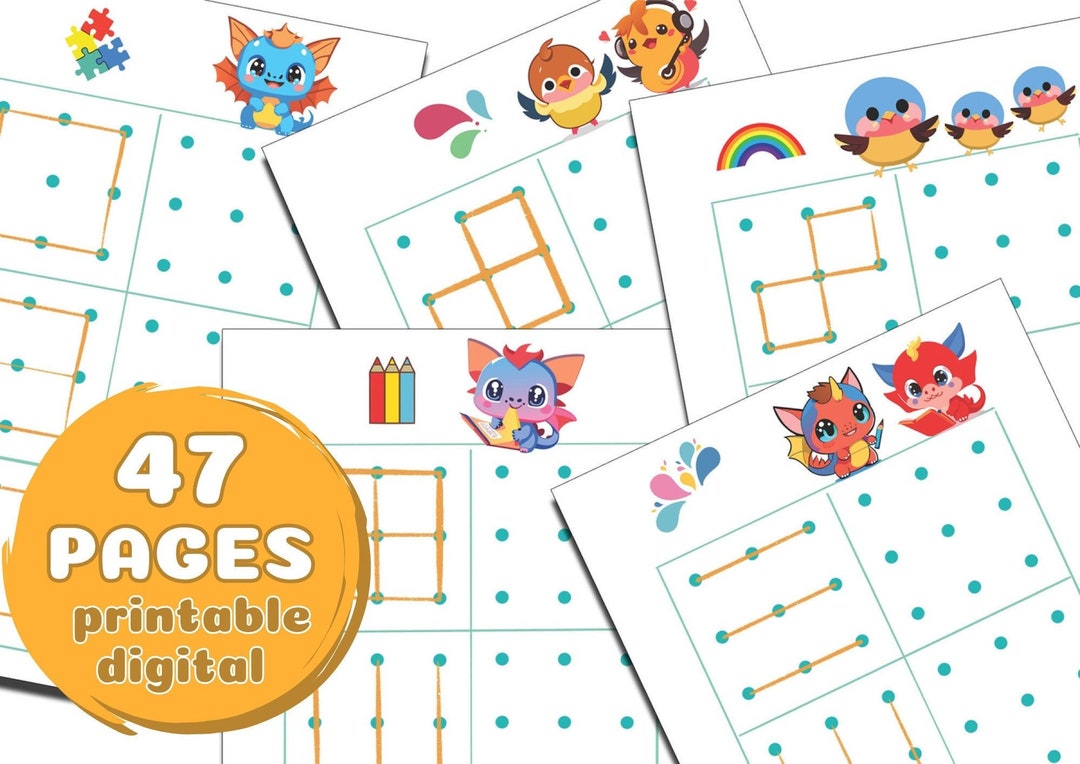 47 Pages Printable Fun Activity Book, Dot to Dot Activities Worksheets ...