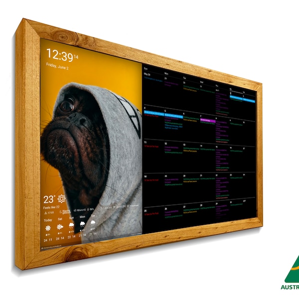 Dakboard Digital Wall Display da 32 pollici, Smart Screen, Calendario Wi-Fi, Smart Hub, Casa intelligente, Pianificatore familiare, Pianificatore ufficio, dashboard grande