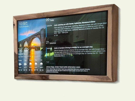 24 Inch Digital Wall Display Digital Calendar Smart Screen - Etsy Denmark