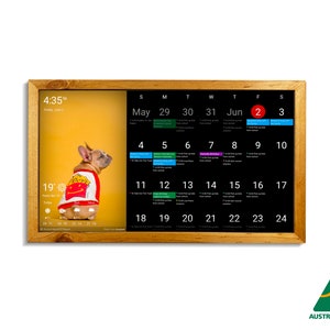 DAKboard Digitaler Kalender 24 Zoll im Rahmen aus nachhaltigem Holz, Wandkalender, Home Planner, Wi-Fi Kalender, Filofax, Filofax, Filofax, Planner usw Bild 1