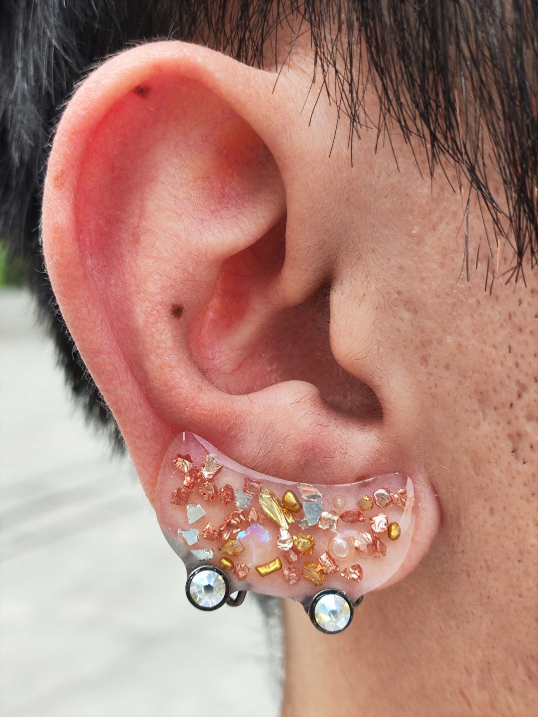  Keloid Pressure Earring (S, Light Blue) Clip-On Earring  Colorful Non-Pierced Ear Earrings No Hassle Earrings Bendable Earrings  Adjustable Earrings : Handmade Products