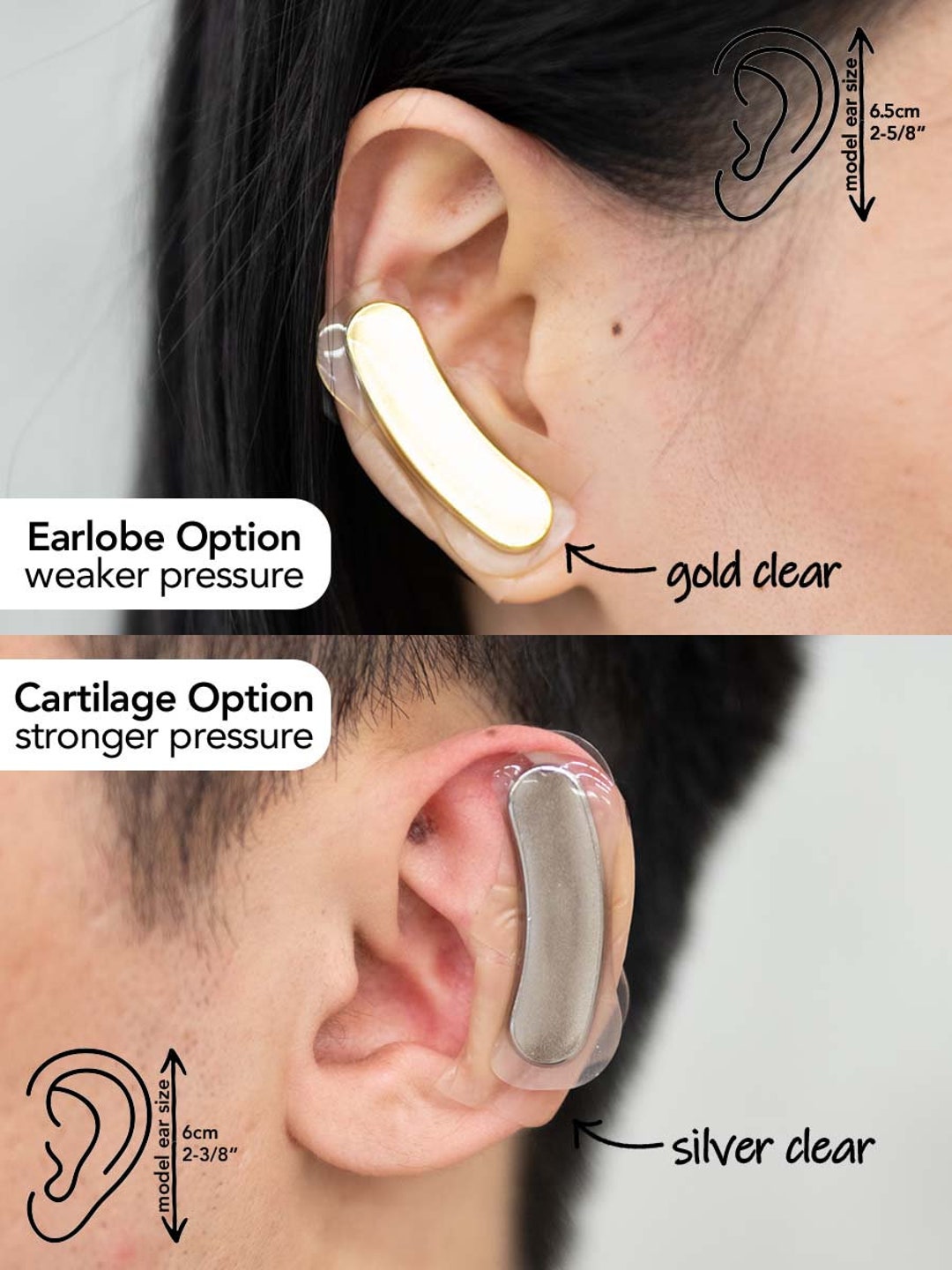 Dumbbell no Crystal Keloid Pressure Earring Etsy